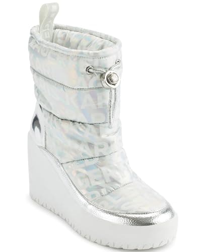 Karl Lagerfeld Paris Women's Shoes women's boots,Silver Irridescent, 10 - Image 1