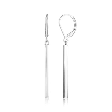 Amazon Essentials Sterling Silver Vertical Bar Dangle Earrings (previously Amazon Collection) - Image 2