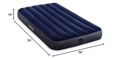 Intex 64757E Dura-Beam Standard Downy Air Mattress: Fiber-Tech - Twin Size - 10in Bed Height - 300lb Weight Capacity - Pump Sold Separately - Image 8