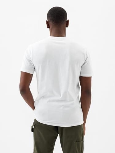 GAP Mens Everyday Soft Logo Tee White Global L - Image 2