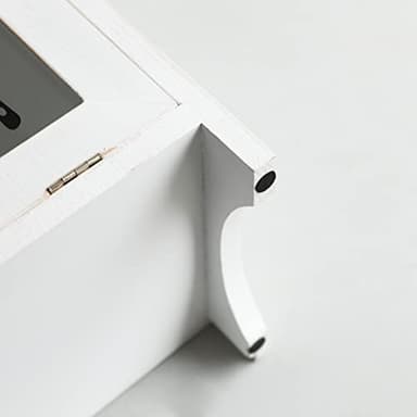 COLLECTIVE HOME - Storage Cabinet, Bread Box, Mini Countertop Cabinet, Wood Organizer for Bedroom Kitchen with Magnetic Door, Storage for Spice Jars, 14.5 x 6.5 x 10 (Single Layer, Home, White) - Image 7