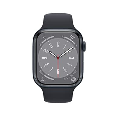 Apple Watch Series 8 [GPS, 45mm] - Midnight Aluminum Case with Midnight Sport Band, M/L (Renewed) - Image 2