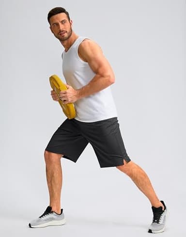 G Gradual Men's Athletic Shorts with Pockets 11" Long Basketball Shorts Lightweight Quick Dry Gym Workout Shorts for Men(Black,M) - Image 6