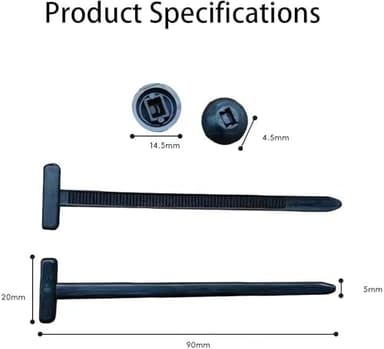 100PCS Nylon Universal Cable Tie Buckle 2026 Upgrade Multipurpose Plastic Cable Ties Tool Heavy Duty Self Locking Nylon Zip Ties UV Resistant Black Zipties for Car Daily Repair (20PCS) - Image 6