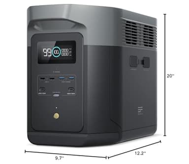 EF ECOFLOW Portable Power Station DELTA 2 Max, 2400W LFP Solar Generator, Full Charge in 1 Hr, 2048Wh Solar Powered Generator for Home Backup(Solar Panel Optional) - Image 10