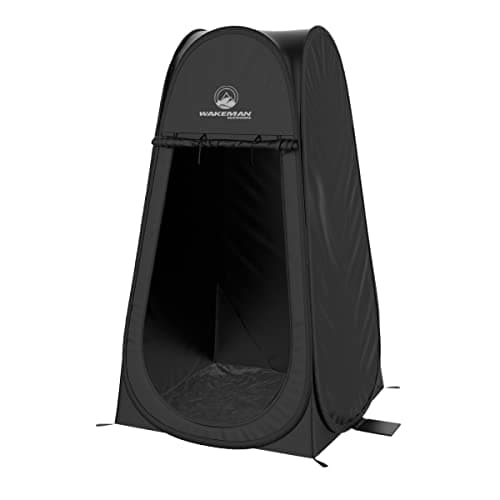 Pop Up Pod - Privacy Shower Tent, Dressing Room, or Portable Toilet Stall with Carry Bag for Camping, Beach, or Tailgate by Wakeman Outdoors (Black) - Image 1