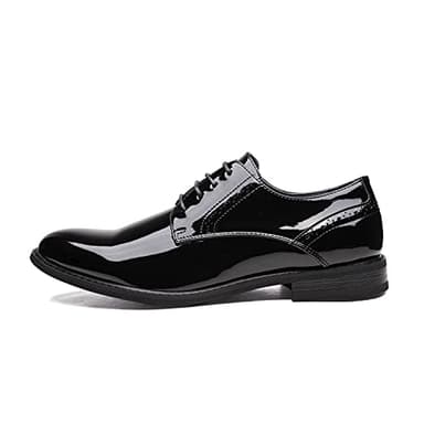 Bruno Marc Men's Classic Dress Oxfords Business Derby Shoes,PRINCEWIDE-16,Black PAT,10.5 W US - Image 2