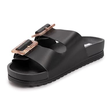 MUK LUKS Women's Grand Cayman Sandal, Black, 9 - Image 3
