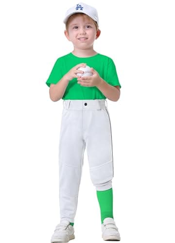 MIVEI 2T-7Years Toddler Baseball Pants - Youth Kids Tee Ball Pants with Belt Loops Little Grils Softball Knicker Pants UPF50+ - Image 1