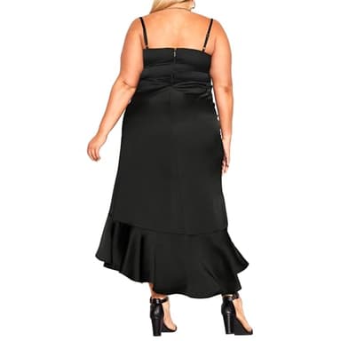 City Chic Women's Plus Size Maxi Bella Ruffle Ff, Black, 22 - Image 2