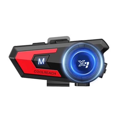 Khptop Motorcycle Helmet Bluetooth Headset,Sking Earphone,CVC Noise Cancellation Stereo Music Automatic answering,90 Hours Playing time High Sound Ultra-Thin Headset（Red） - Image 1