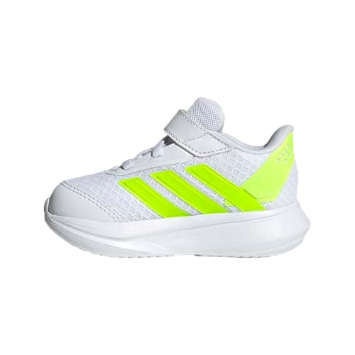 adidas Unisex-Baby Duramo SL 2.0 Elastic Lace Sportswear, White/Lucid Lemon/White, 6 - Image 1