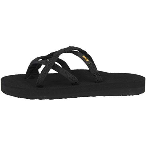 Teva womens Olowahu Sandal, Black on Black, 9 US - Image 1