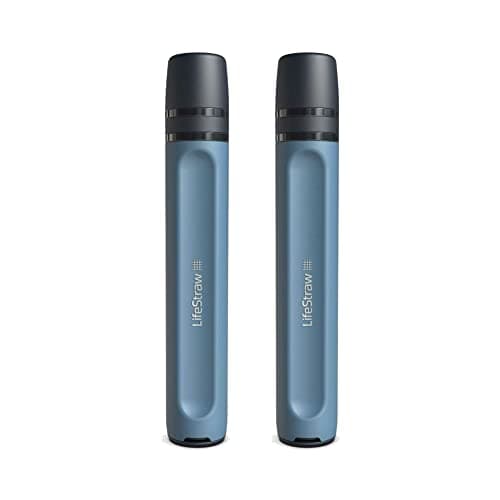 LifeStraw Peak Series - Personal Water Filter Straw for Backup Filtration, Emergency, Survival, and Ultralight Hydration, Mountain Blue, 2 Pack - Image 1
