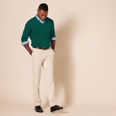 Amazon Essentials Men's V-Neck Pullover Sweater (Available in Big & Tall), Dark Green, Small - Image 5