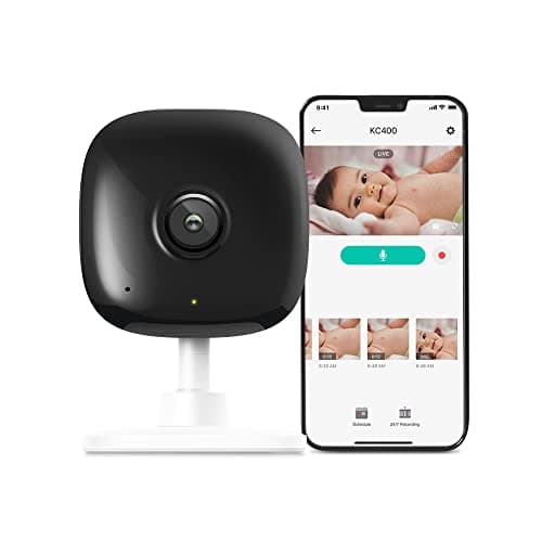 Kasa Smart 2K QHD Indoor Security Camera, Person/Baby Crying/Motion Detection, 2-Way Audio, 30Ft. Night Vision, Cloud/SD Card Storage(Up to 256 GB), Works with Alexa & Google Home (KC400) - Image 1