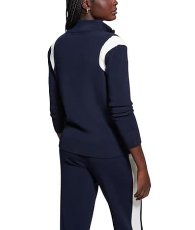 GUESS Women's Michela Full Zip Sweater, Daring Ocean - Image 2