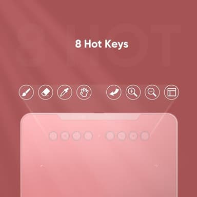 Drawing Tablet-XPPen Deco 01 V3 10x6.25 Inch Graphics Tablet Digital Drawing Tablet for Chromebook with 16384 Levels Pressure Battery-Free Stylus and 8 Shortcut Keys (Pink) - Image 5