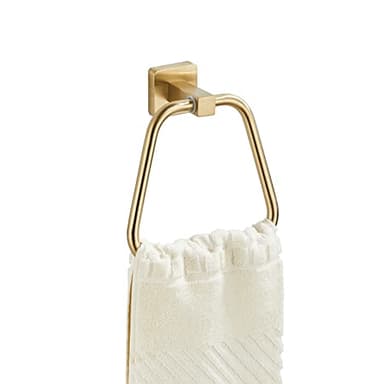 Brushed Gold Towel Ring for Bathroom, Kitchen Bath Towel Holder Hangers Wall Mount Heavy Duty Stainless Steel - Image 2