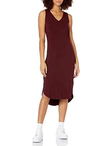 Amazon Essentials Women's Jersey Regular-Fit Sleeveless v-Neck Midi Dress (Previously Daily Ritual), Dark Red, XX-Large - Image 1