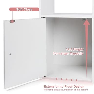 Xilingol Kids Toy Storage Organizer, 4-Tier Toy Organizers W/8 Removable Storage Bins, Kid Bookshelf and Toy Storage for Study Room, Bedroom, Kids Room, Classroom, Nursery - Image 8