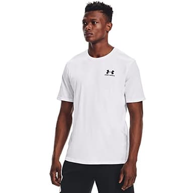 Under Armour Men's UA Sportstyle Left Chest Short Sleeve Shirt XLT White - Image 5