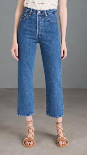 Levi's Women's Premium Ribcage Straight Ankle Jeans, Jazz Pop-Medium Indigo, 28 - Image 7