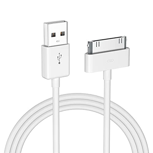 sarmert Apple Certified 30 Pin USB Charging Cable, 4.0ft USB Sync Charging Cord iPhone Compatible for 4 4s 3G 3GS iPad 1 2 3 iPod Touch Nano White (1 PCS) - Image 1