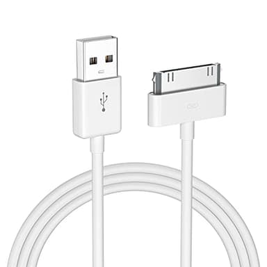 sarmert Apple Certified 30 Pin USB Charging Cable, 4.0ft USB Sync Charging Cord iPhone Compatible for 4 4s 3G 3GS iPad 1 2 3 iPod Touch Nano White (1 PCS) - Image 1