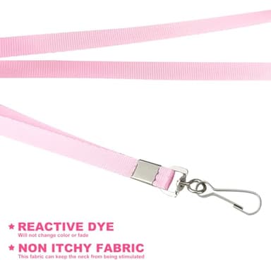 Pink Lanyards Bulk 50 packs Lanyards for ID Badges,Lanyards with Swivel Hook Clips for Name Tag Lanyard ID Holder - Image 4