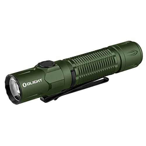 OLIGHT Warrior 3S 2300 Lumens Rechargeable Tactical Flashlight, Compact Dual-Switches LED Bright Light with Proximity Sensor, Powered by Customized Battery for Emergency, and Searching (OD Green) - Image 1