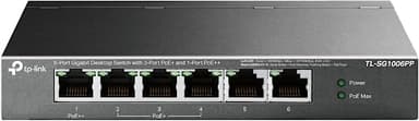 TP-Link TL-SG1006PP | 5 Port PoE Switch | 3 PoE+ and 1 PoE++ Ports @64W, w/ 2 Uplink Gigabit Ports | Sturdy Metal | Plug & Play | Extend Mode | PoE Auto Recovery | QoS & IGMP - Image 1