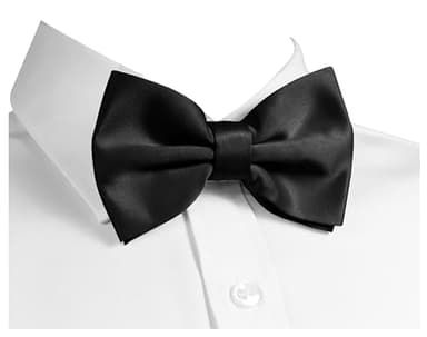 trilece Black Bow Ties for Men - Men's Solid Pre-tied Clip on Bowties for Formal Wear - Adjustable Bow Tie - Bow ties for Woman (Black) - Image 2