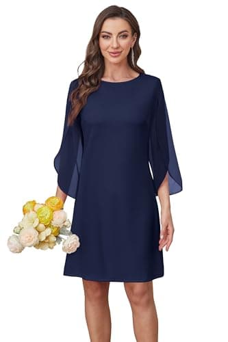 RUMIA Vestidos Elegantes de Mujer 2025 Cocktail Dress for Women Summer Dresses Dark Blue XL - Image 5