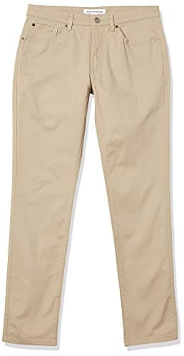 Amazon Essentials Men's Slim-Fit Pants, 5-Pocket Stretch Twill Design, Khaki Brown, 32W x 32L - Image 8