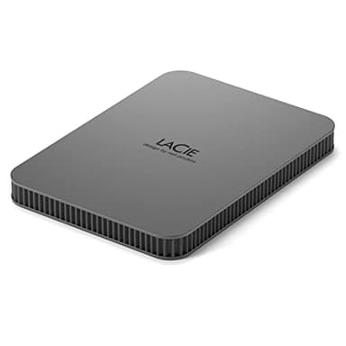 LaCie Mobile Drive 4TB External Hard Drive Portable HDD - Moon Silver, USB-C 3.2, for PC and Mac, Post-Consumer Recycled, with Adobe All Apps Plan and Rescue Services (STLP4000400) - Image 4