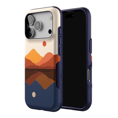 Casely iPhone 17 Pro Case | Opposites Attract | Day & Night Colorblock Mountains | Compatible with MagSafe | Bold Protective Design - Image 2