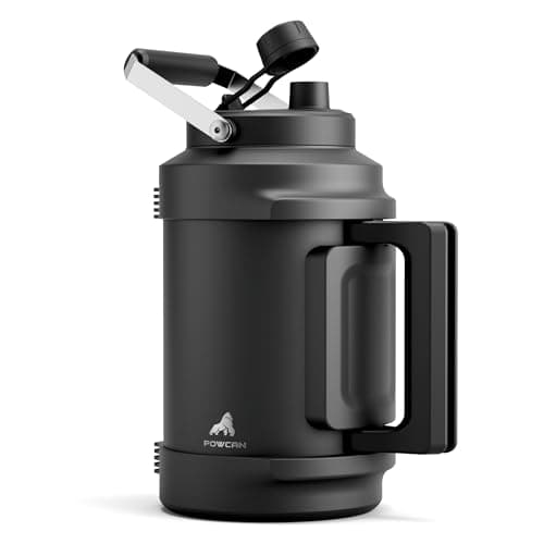 1 Gallon Insulated Water Bottle for Travel: 2-in-1 Straw Spout Lid, Dual Handle, Leakproof, Keep Cold 48H, 128oz Stainless Steel Water Jug for Gym, Biking, Road Trip, Work, Home, Picnic (Midnight) - Image 1