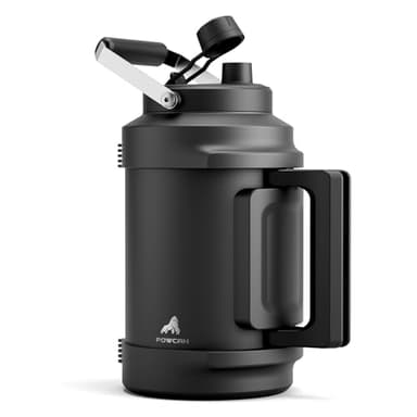 1 Gallon Insulated Water Bottle for Travel: 2-in-1 Straw Spout Lid, Dual Handle, Leakproof, Keep Cold 48H, 128oz Stainless Steel Water Jug for Gym, Biking, Road Trip, Work, Home, Picnic (Midnight) - Image 1