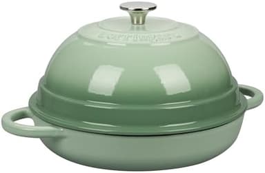 Cast Iron Enameled Dutch Oven Pot with Lid for Bread Baking, Bread Oven, 6 Quart, Green - Image 7