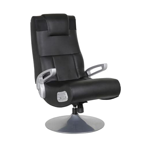 X Rocker SE Pro Video Gaming Lounging Pedestal Chair, Wireless Audio, 2 Speakers, Subwoofer, Foldable, Padded Armrest, 5127401, 30.7" x 30.7" x 39.76", Amazon Exclusive, Black - Image 1