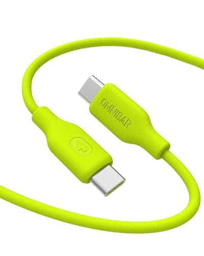 USB C to USB C Cable, 240W USB C Charger Cable Fast Charging for iPhone 16/15 iPad MacBook, Flow Silicone USB Type C Charger Cord for Galaxy S24 Pixel 9 Tablet Laptop JBL Switch GoPro (6FT,Lime Green) - Image 1