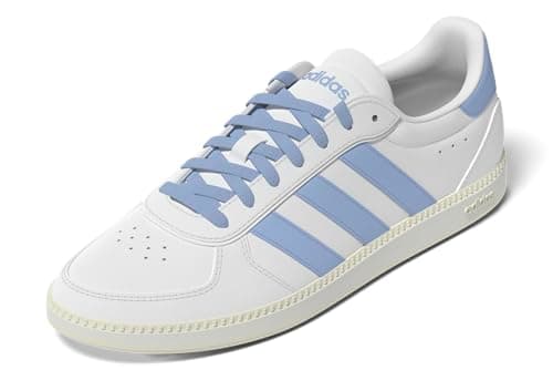 adidas Women's Breaknet Sleek Sneaker, White/Blue/Off White, 8 - Image 1