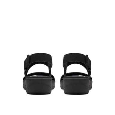 Clarks Women's Arla Stroll Flat Sandal, Black Textile, 9 - Image 6