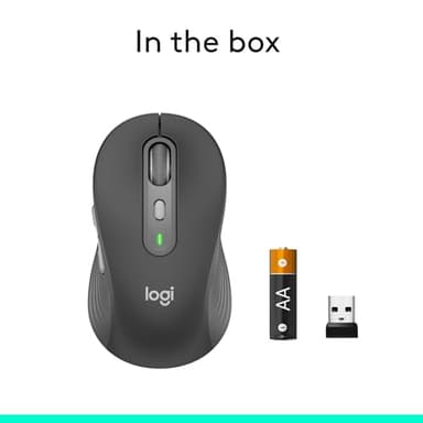 Logitech Signature Plus M750 L Wireless Mouse - for Large Hands, SmartWheel, Bluetooth, Multi Device, 24-Month Battery, Silent Clicks, Customizable Side Buttons, Contoured Shape - Graphite - Image 11
