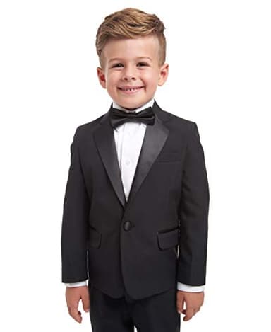 Nautica Baby Four Piece Tuxedo Suit Set, Black Tuxedo, 12M - Image 2