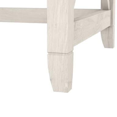 Bush Furniture Key West 60W Modern Farmhouse L Shaped Desk in Linen White Oak | 60-Inch Corner Table for Home Office - Image 6