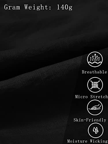 MoFiz Womens Lightweight Hiking Pants with Pockets Quick Dry Athletic Outdoor Summer Travel Casual Sweatpants Cargo Pant for Women Black L - Image 4