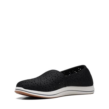 Clarks Women's Breeze Emily Loafer, Black Synthetic, 9.5 Wide - Image 5