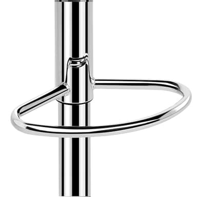 Yaheetech Bar Stools Set of 4, PU Leather Adjustable Barstools with Armrest, Counter Height Stool Chairs with Thickened Seat Cushion for Kitchen Island, Grey - Image 9